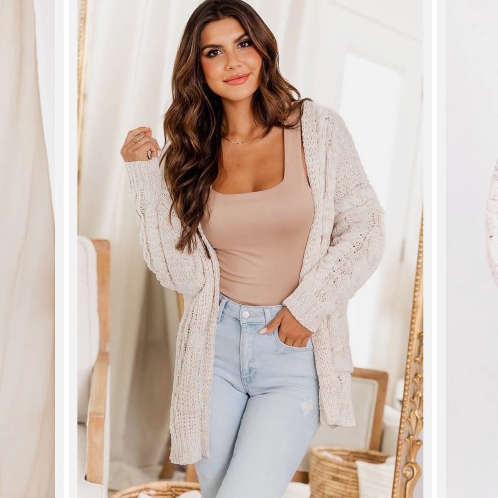 Pink Lily Chunky Knit Cardigan